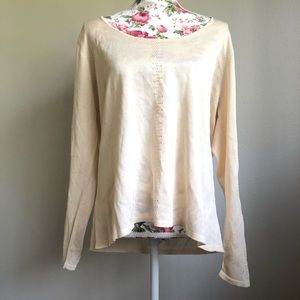 Oscar de la renta 100% silk cozy knit sweater